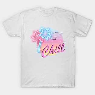 Chill Summer Palms White T-Shirt